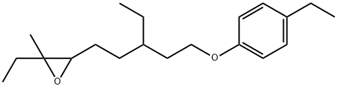 2-エチル-3-[3-エチル-5-(4-エチルフェノキシ)ペンチル]-2-メチルオキシラン 化学構造式