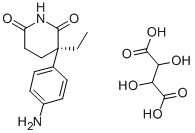 R-(+)-AMINOGLUTETHIMIDE TARTRATE SALT 结构式