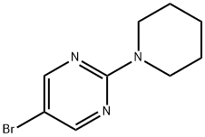 (5-BROMOPYRIMIDIN-2-YL)PIPERIDINE, 57356-64-6, 结构式