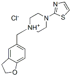 1-[(2,3-dihydro-5-benzofuranyl)methyl]-4-thiazol-2-ylpiperazinium chloride 结构式