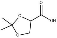 2,2-二甲基-1,3-二氧戊烷-4-羧酸 结构式