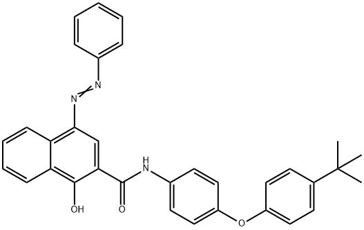 N-[4-[4-(tert-butyl)phenoxy]phenyl]-1-hydroxy-4-(phenylazo)naphthalene-2-carboxamide Structure