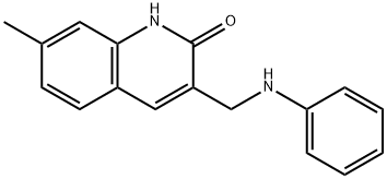 3-(Anilinomethyl)-7-methylquinolin-2(1H)-one Structure
