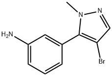 3-(4-BROMO-1-METHYL-1H-PYRAZOL-5-YL)ANILINE,573711-38-3,结构式