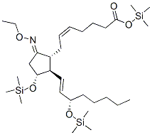 (5Z,11R,13E,15S)-9-(Ethoxyimino)-11,15-bis(trimethylsiloxy)prosta-5,13-dien-1-oic acid trimethylsilyl ester Structure