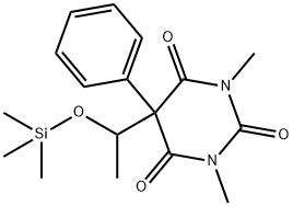 1,3-Dimethyl-5-phenyl-5-[1-(trimethylsiloxy)ethyl]-2,4,6(1H,3H,5H)-pyrimidinetrione,57396-65-3,结构式