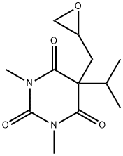 1,3-Dimethyl-5-isopropyl-5-(oxiranylmethyl)-2,4,6(1H,3H,5H)-pyrimidinetrione,57397-01-0,结构式