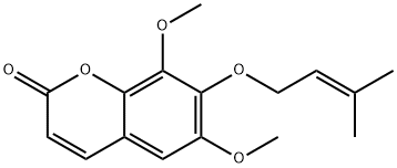 6,8-Dimethoxy-7-(3-methyl-2-butenyloxy)coumarin Struktur