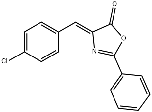 2-苯基-(4Z)-(41-氯苯亚甲基)-5(4H)-口恶唑酮 结构式