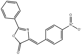 2-苯基-(4Z)-(41-硝基苯亚甲基)-5(4H)-口恶唑酮, 57427-80-2, 结构式