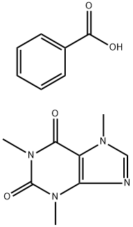 安息香酸カフェイン 化学構造式