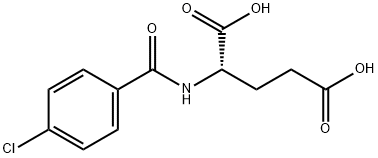 N-(4-クロロベンゾイル)-L-グルタミン酸 化学構造式