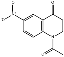 1-ACETYL-2,3-DIHYDRO-6-NITRO-4(1H)-QUINOLINONE Structure