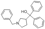 (1-Benzyl-pyrrolidin-3-yl)-diphenyl-methanol Struktur