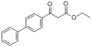 3-ビフェニル-4-イル-3-オキソプロピオン酸エチルエステル 化学構造式