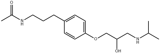 N-[3-[4-[2-Hydroxy-3-[(1-methylethyl)amino]propoxy]phenyl]propyl]acetamide Structure