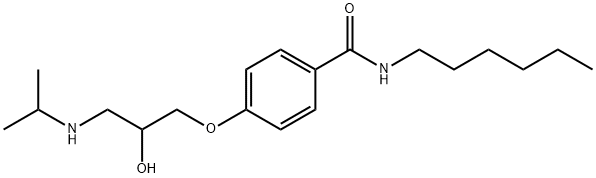 N-Hexyl-4-[2-hydroxy-3-[(1-methylethyl)amino]propoxy]benzamide Struktur