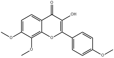 3-羟基-7,8,4'-三甲氧基黄酮 结构式
