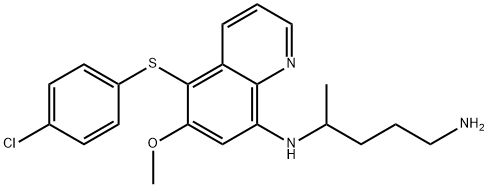 57514-38-2 N-[5-(4-chlorophenyl)sulfanyl-6-methoxy-quinolin-8-yl]pentane-1,4-diam ine