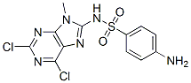 4-Amino-N-(2,6-dichloro-9-methyl-9H-purin-8-yl)benzenesulfonamide,5752-04-5,结构式