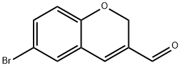 6-ブロモ-2H-1-ベンゾピラン-3-カルボアルデヒド 化学構造式