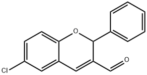 2H-1-BENZOPYRAN-3-CARBOXALDEHYDE, 6-CHLORO-2-PHENYL- 化学構造式