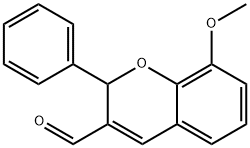 2H-1-BENZOPYRAN-3-CARBOXALDEHYDE, 8-METHOXY-2-PHENYL- Structure