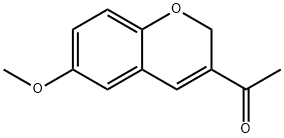 3-アセチル-6-メトキシ-2H-1-ベンゾピラン 化学構造式