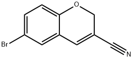 6-溴-2H-苯并吡喃-3-甲腈, 57543-68-7, 结构式