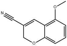 5-メトキシ-2H-1-ベンゾピラン-3-カルボニトリル 化学構造式