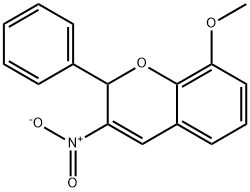 8-Methoxy-3-nitro-2-phenyl-2H-1-benzopyran Struktur