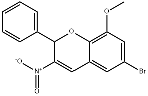 6-Bromo-8-methoxy-3-nitro-2-phenyl-2H-1-benzopyran Struktur