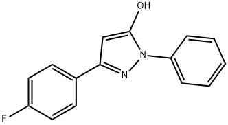 2,4-DIHYDRO-5-(4-FLUOROPHENYL)-2-PHENYL-3H-PYRAZOL-3-ONE Structure