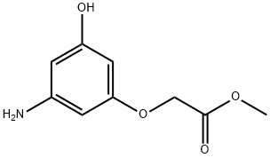 Acetic acid, (3-amino-5-hydroxyphenoxy)-, methyl ester (9CI) 化学構造式