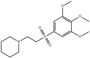 1-[2-(3,4,5-トリメトキシフェニル)スルホニルエチル]ピペリジン 化学構造式