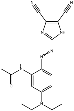 N-[2-[(4,5-dicyano-1H-imidazol-2-yl)azo]-5-(diethylamino)phenyl]acetamide Struktur