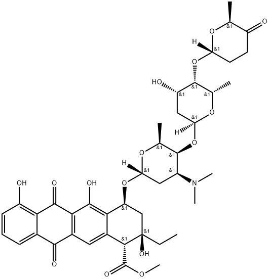 Aclarubicin Struktur
