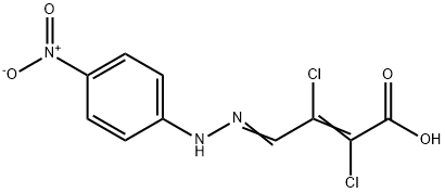 2,3-DICHLORO-4-[2-(4-NITROPHENYL)HYDRAZONO]BUT-2-ENOIC ACID 结构式