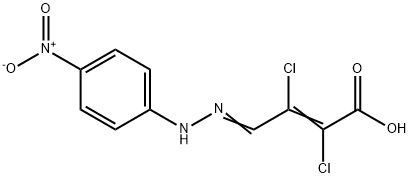 2,3-DICHLORO-4-[2-(4-NITROPHENYL)HYDRAZONO]BUT-2-ENOIC ACID Struktur