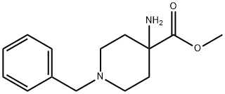 1-苄基-4-氨基哌啶-4-甲酸甲酯, 57611-57-1, 结构式