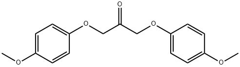 1,3-ビス(p-メトキシフェノキシ)-2-プロパノン 化学構造式