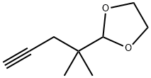 1,3-Dioxolane,  2-(1,1-dimethyl-3-butynyl)-  (9CI) 化学構造式