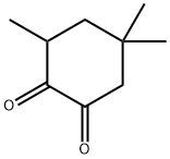 3,5,5-トリメチルシクロヘキサン-1,2-ジオン 化学構造式