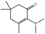 2-(ジメチルアミノ)-3,5,5-トリメチル-2-シクロヘキセン-1-オン 化学構造式