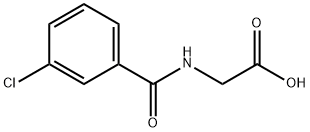 2-[(3-クロロベンゾイル)アミノ]酢酸 化学構造式
