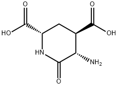 2,4-Piperidinedicarboxylicacid,5-amino-6-oxo-,[2S-(2alpha,4beta,5alpha)]-(9CI) 化学構造式