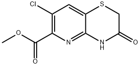 Methyl7-chloro-3-oxo-3,4-dihydro-2H-pyrido[3,2-b][1,4]thiazine-6-carboxylate 化学構造式