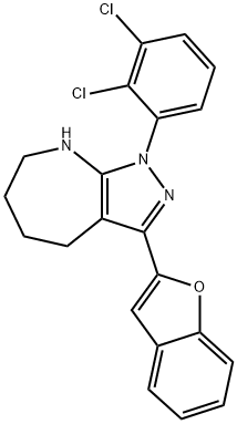 Pyrazolo[3,4-b]azepine, 3-(2-benzofuranyl)-1-(2,3-dichlorophenyl)-1,4,5,6,7,8-hexahydro- (9CI),577695-22-8,结构式