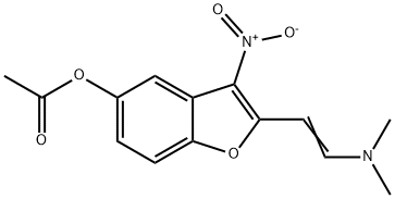 5-Benzofuranol,2-[2-(dimethylamino)ethenyl]-3-nitro-,acetate(ester)(9CI) 结构式