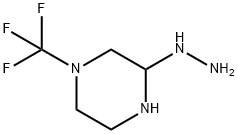 Piperazine, 3-hydrazino-1-(trifluoromethyl)- (9CI) Structure